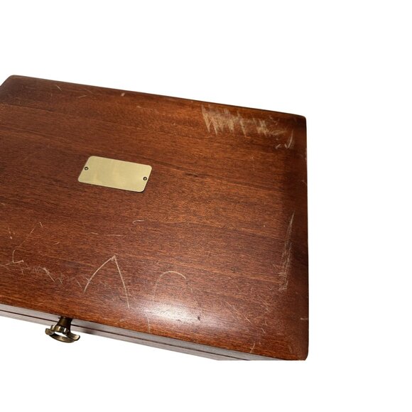 Vintage Naken`s Flatware Anti-Tarnish Silverware Wood Storage Chest - Picture 4 of 10